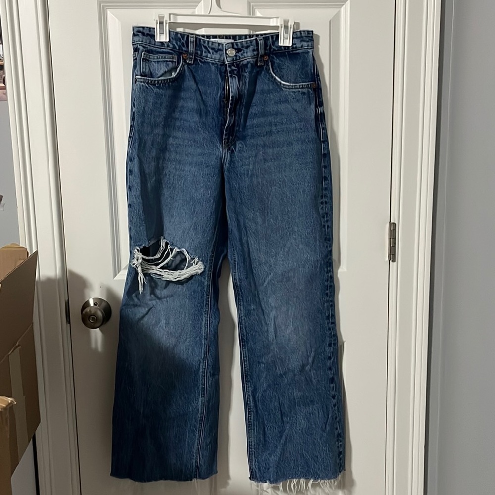 Zara High-Rise Wide Leg Jeans